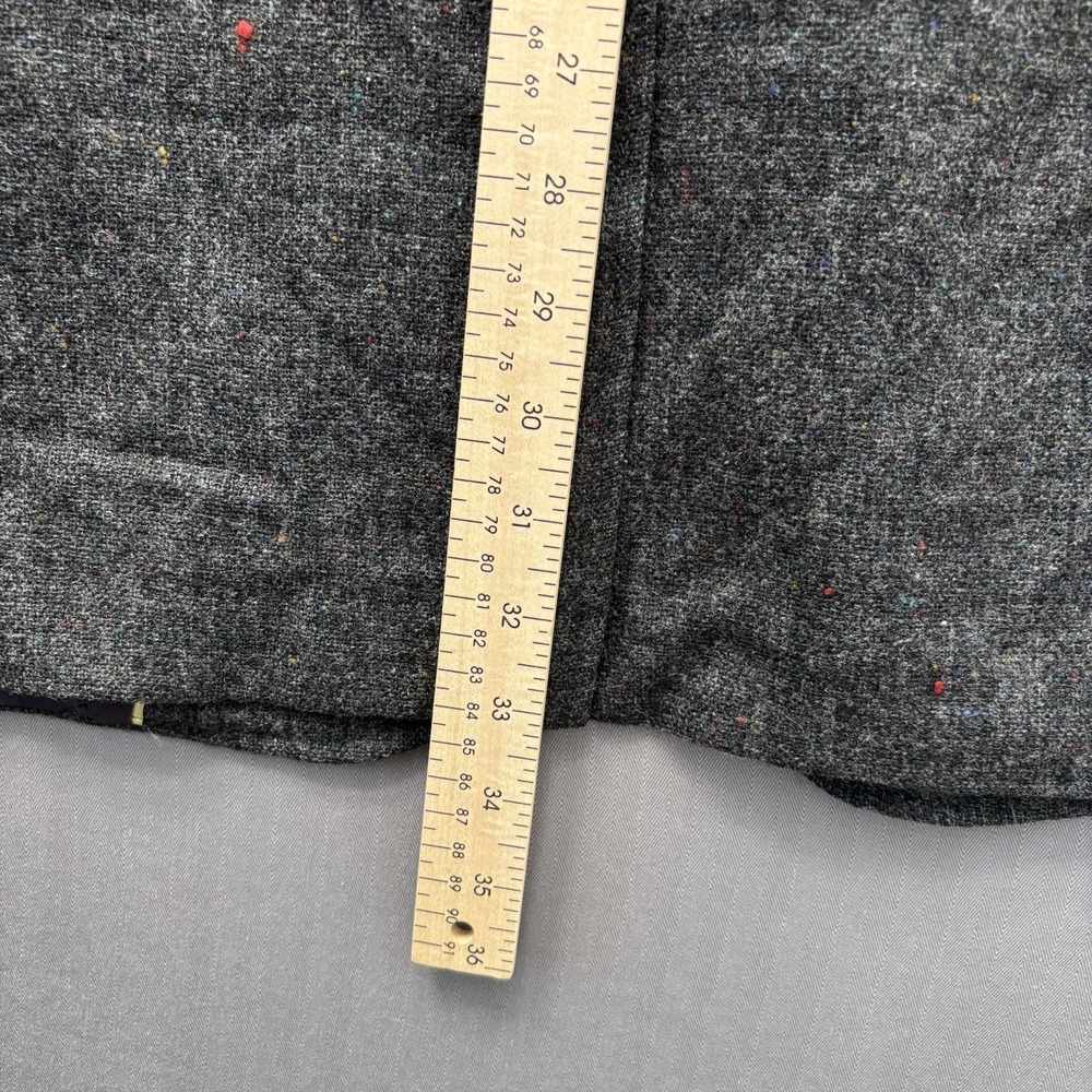 Vintage Austin Reed Wool Tweed Blazer Mens 42R Grey Flecked Sport Coat USA Made - Picture 14 of 16